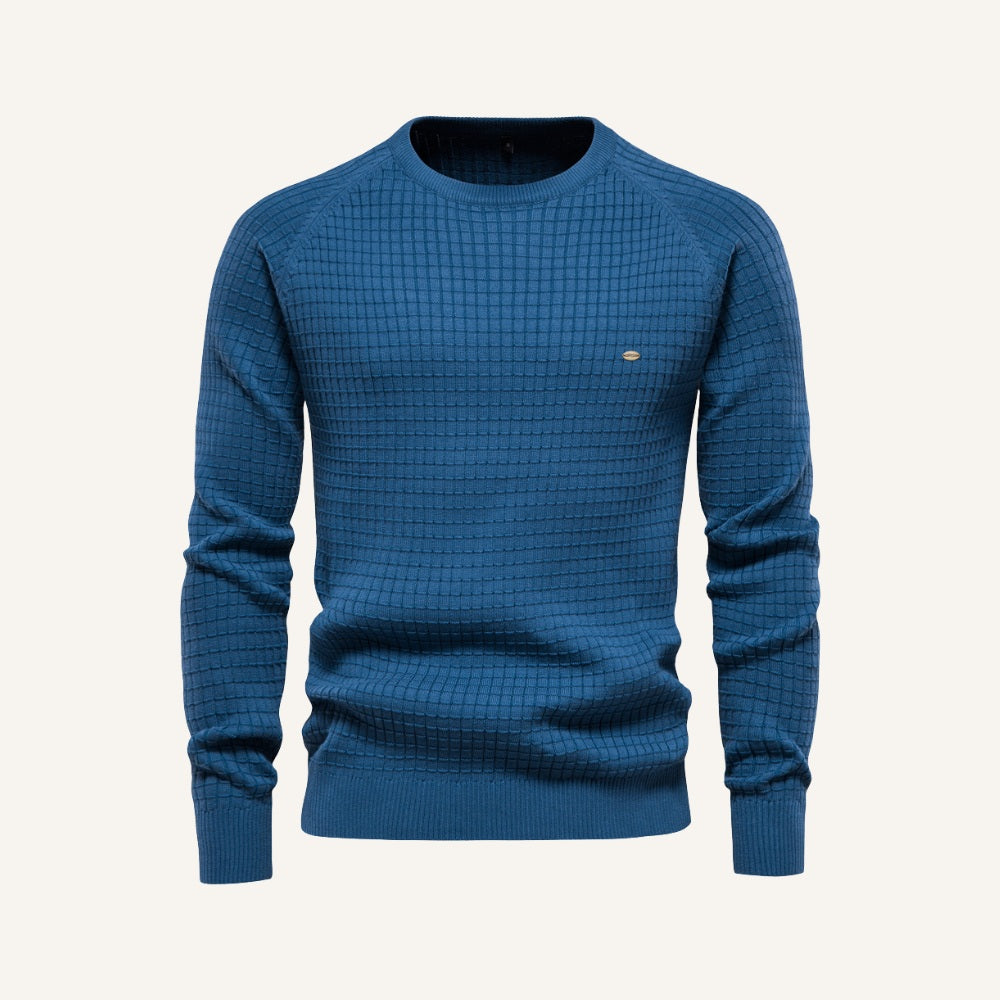 Sueter Masculino Pesson Nollan Texturizado Azul