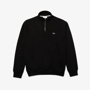 Zippered Stand-Up Collar Sweatshirt