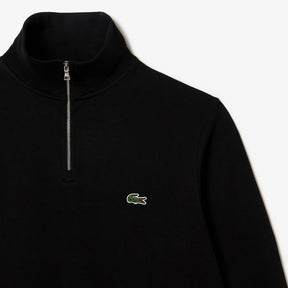Zippered Stand-Up Collar Sweatshirt